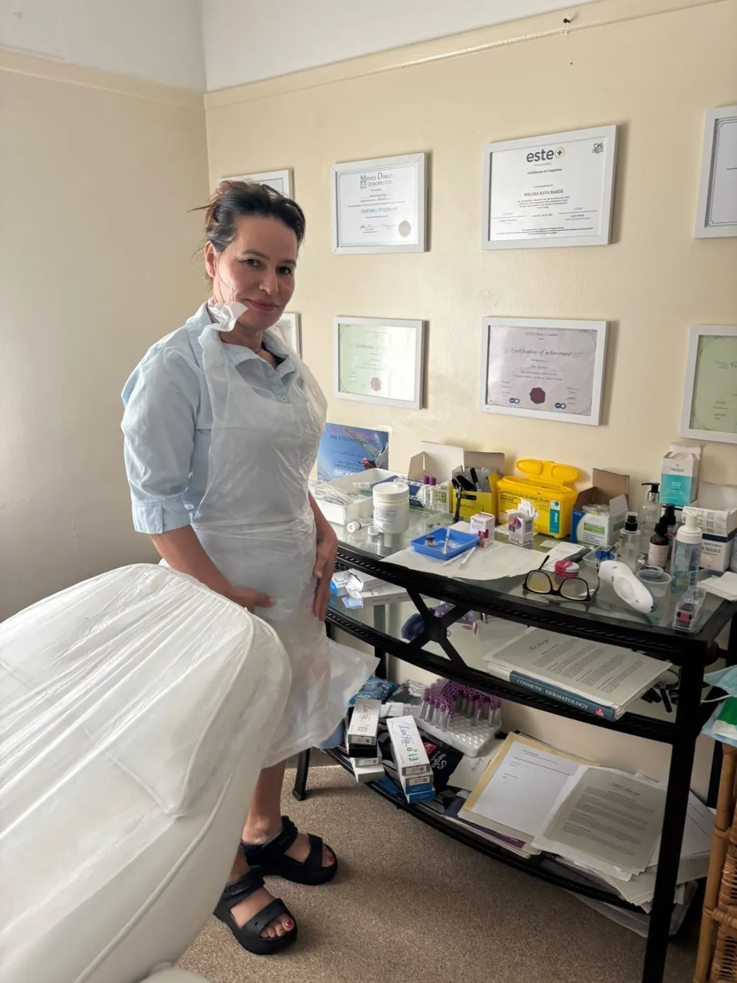 Mel Barge, aesthetics practitioner, in her Oakham treatment room