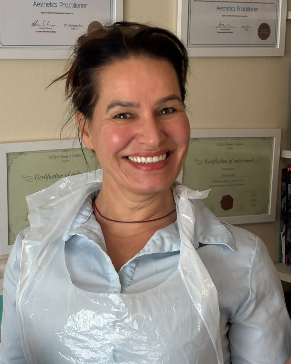 Mel Barge smiling in her Oakham treatment room